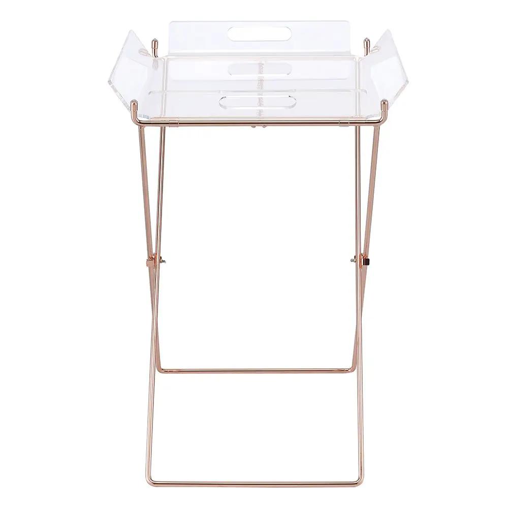 Cercie - Tray Table - Clear Acrylic & Copper by Unique Piece Furniture