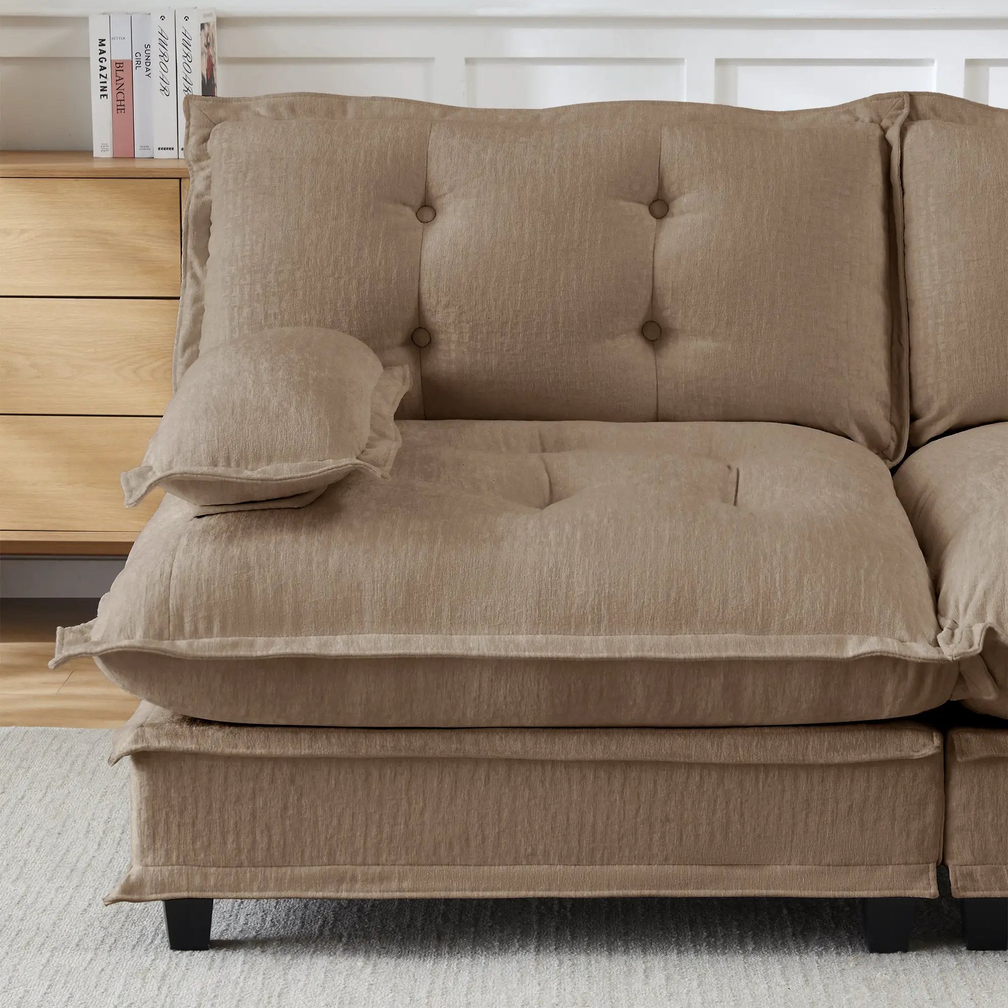 73 Inch LSF Chenille Sofa by HouseOfZazla