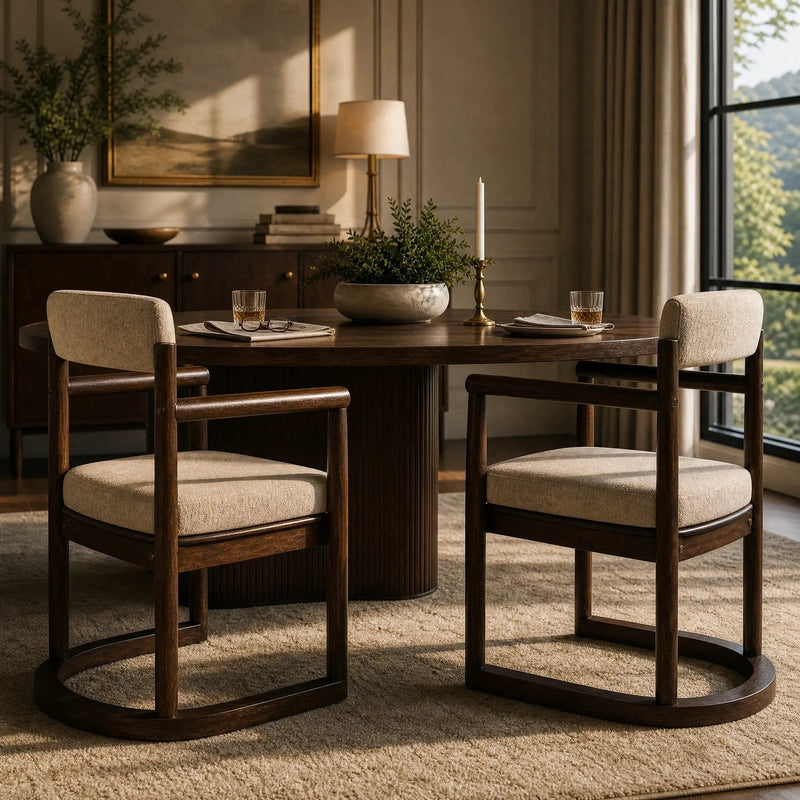 2 Pack Rubberwood Dining Arm Chairs by HouseOfZazla