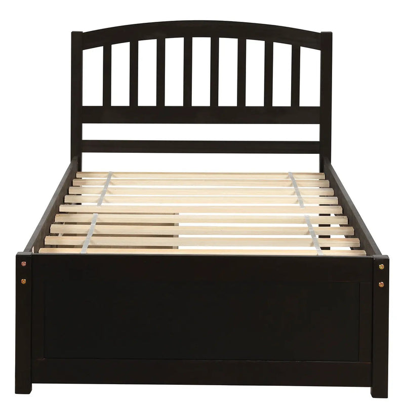 Platform Storage Bed Wood Bed Frame With Two Drawers And Headboard by HouseOfZazla