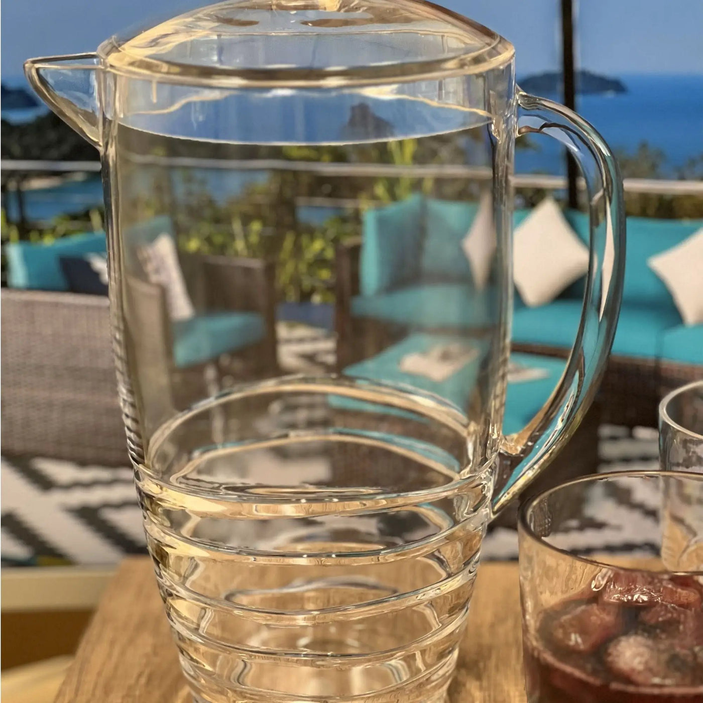 Swirl Unbreakable Plastic Water Pitcher With Lid And Spout by HouseOfZazla