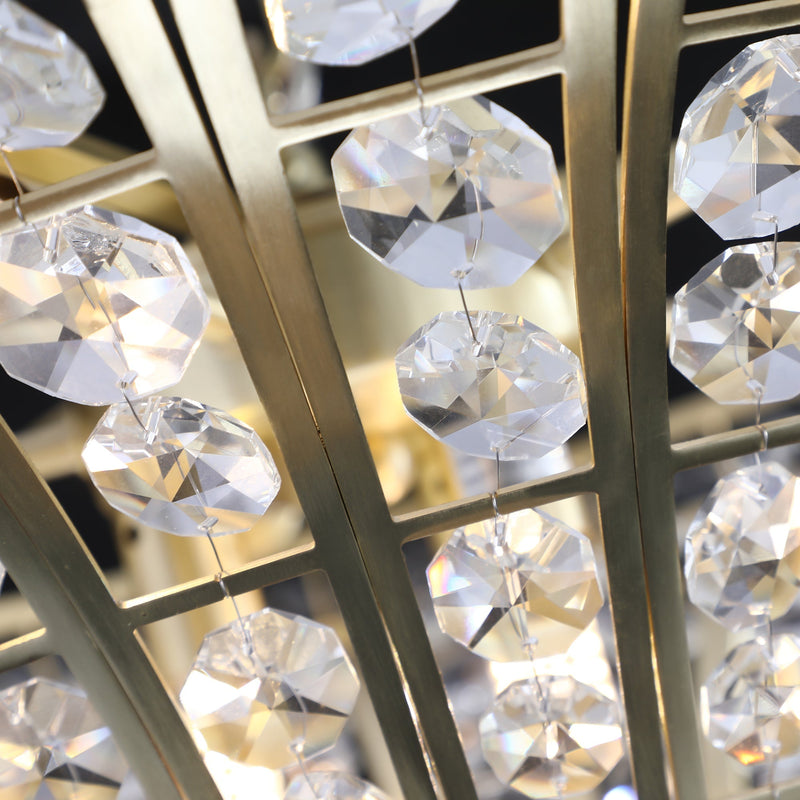 8-Light 23.6' Wide Crystal Waterfall Chandelier by HouseOfZazla