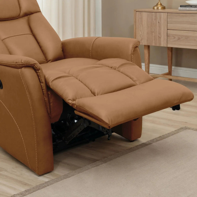 Oslo - Power Recliner With Manual Adjustable Headrest And Power Footrest - Brown by HouseOfZazla