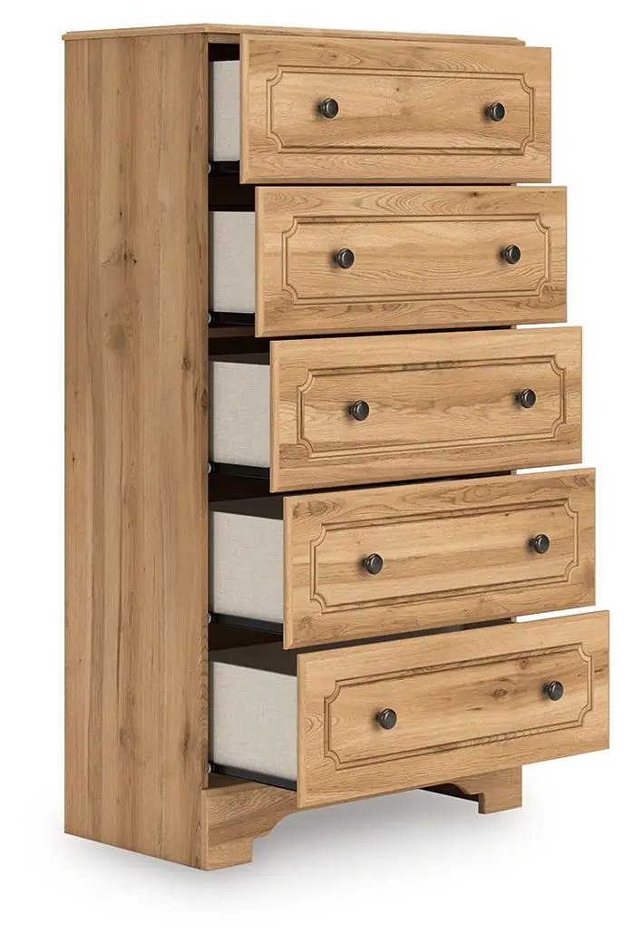 Aleaport - Five Drawer Chest - Warm Brown by Unique Piece Furniture