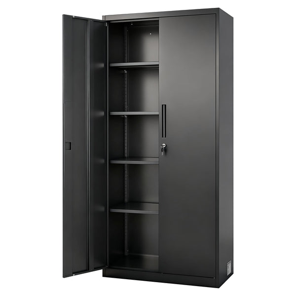 Metal Storage Cabinet, 68.9 in Lockable Steel Garage Cabinet