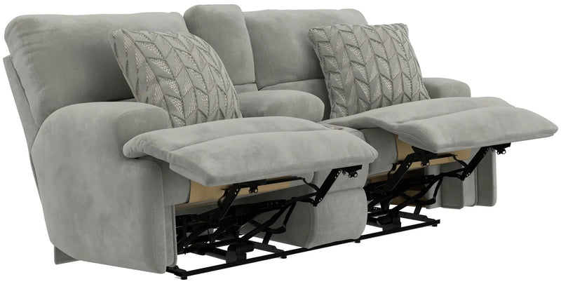 Renaldo - Power Console Loveseat With Zero Gravity Recline - Stone by Unique Piece Furniture