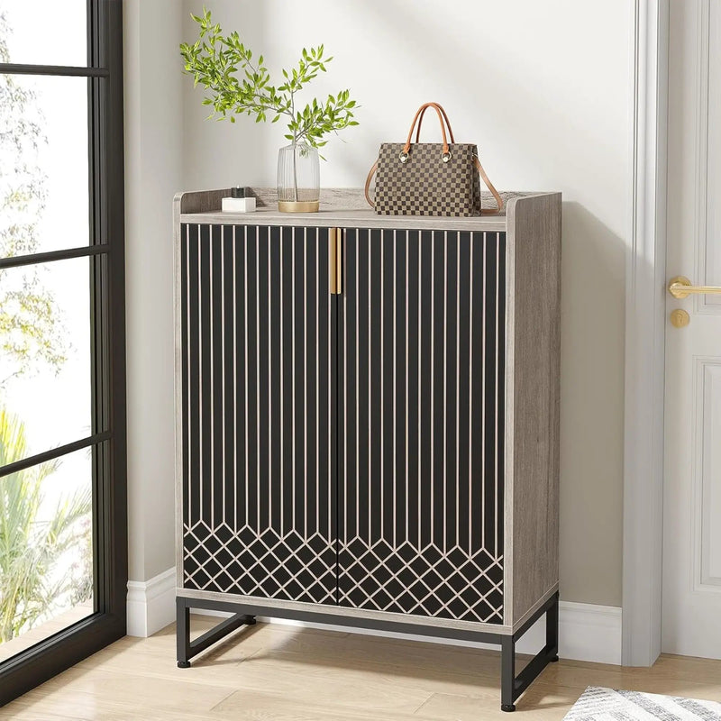 5 Tiers Shoe Storage Organizer With Doors