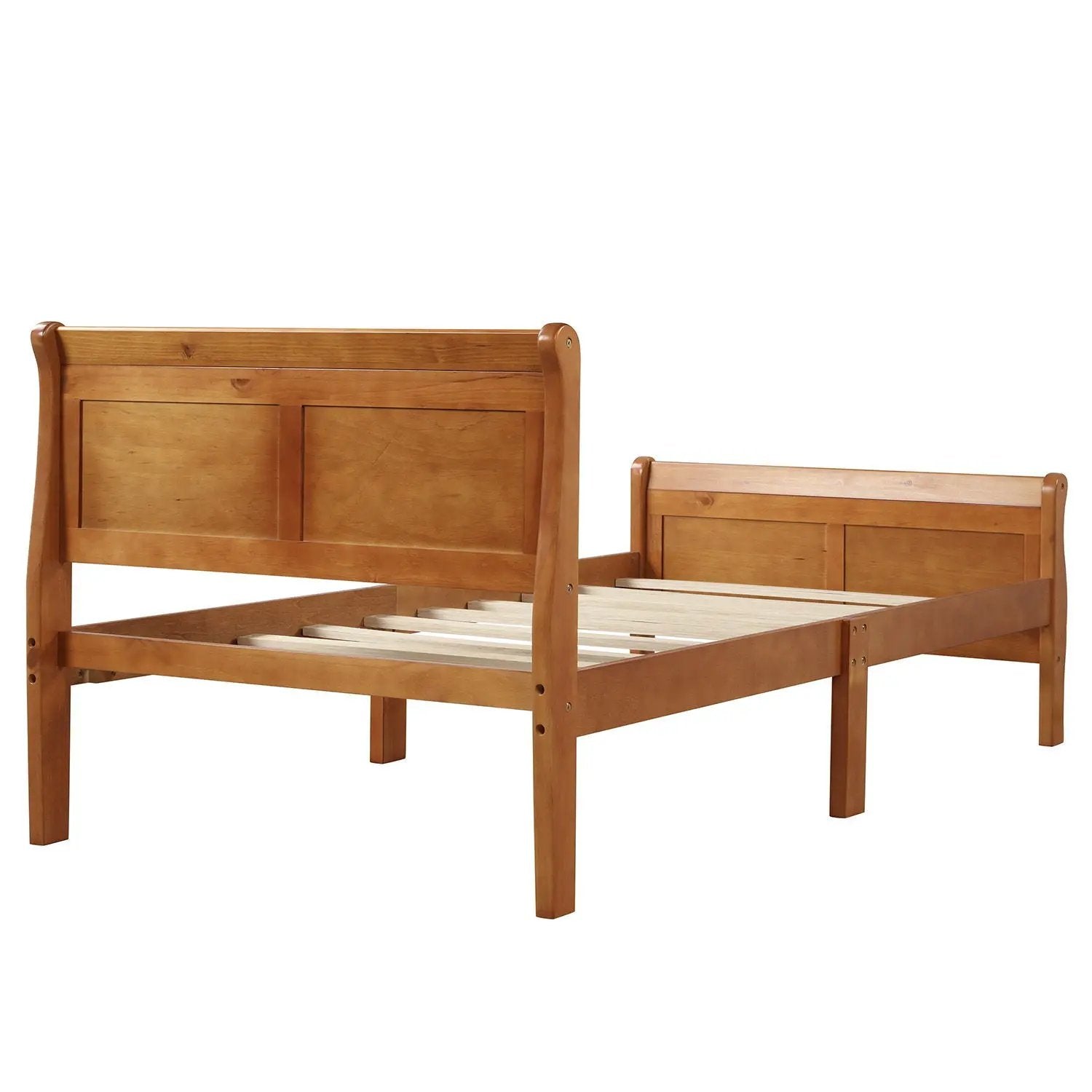 Platform Bed Frame Mattress Foundation Sleigh Bed With Headboard / Footboard / Wood Slat Suppor by Unique Piece Furniture