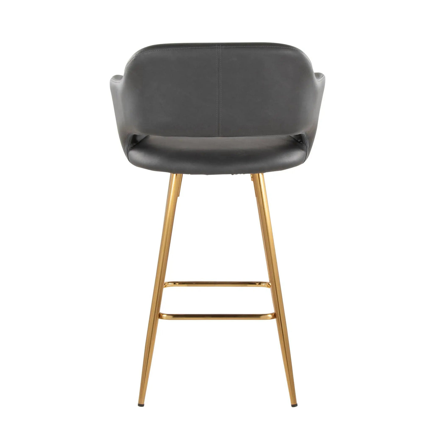 Margarite - Contemporary Fixed Height Counter Stool With Footrest (Set of 2) With Square by HouseOfZazla