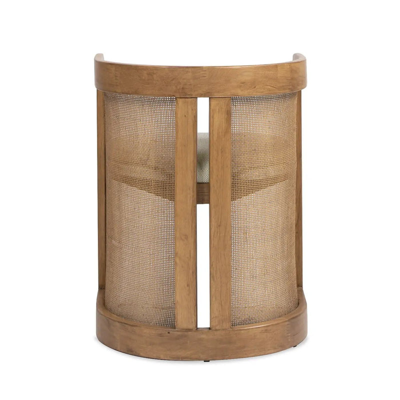 Lilith - Curved Upholstered Dining Chair, Stain Resistant High - White Pepper by Unique Piece Furniture
