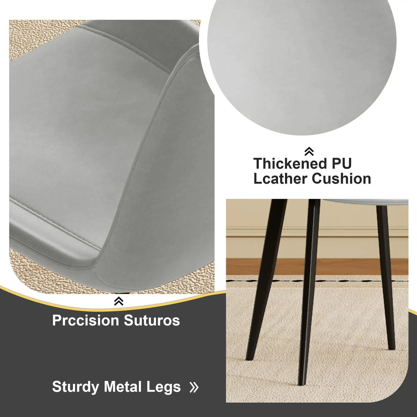 Modern Dining Chair With Carbon Steel Legs by HouseOfZazla