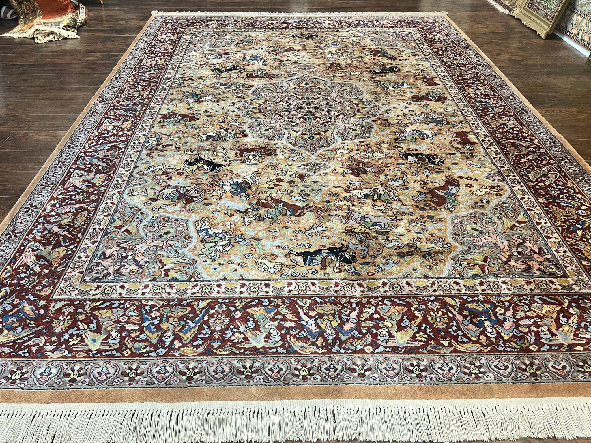 Karastan Rug 8.8 x 12 Persian Hunting Rug #723, Wool Pile by Jewel Rugs