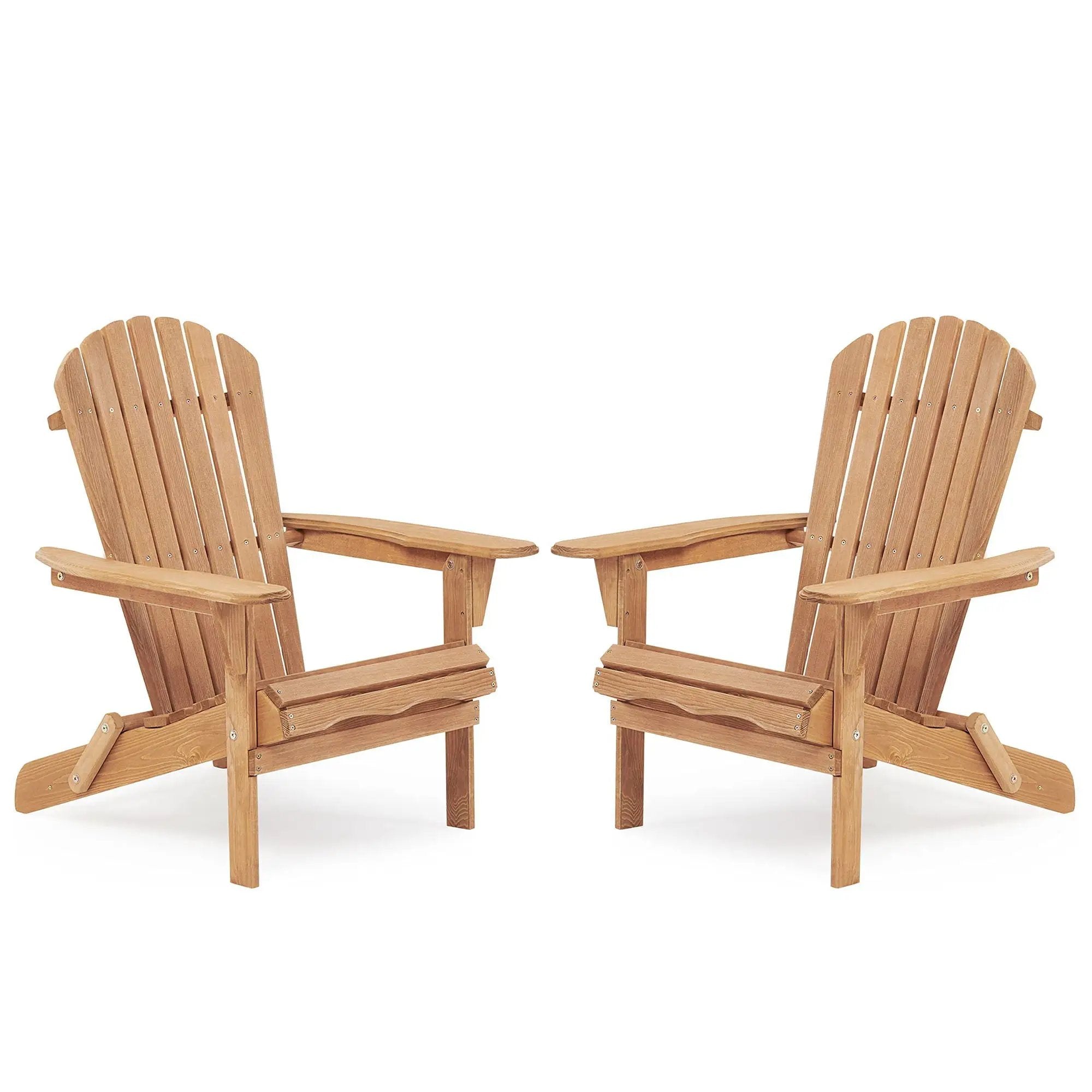 Lounge Patio Chair For Garden Outdoor Wooden Folding Adirondack Chair (Set of 2) Solid Cedar Wood Lounge Patio Chair For Garden by Unique Piece Furniture
