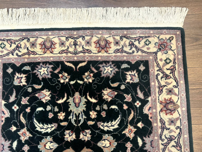 Pak Persian Runner Rug 2.6 x 10, Dark Green and Beige, Floral Allover by Jewel Rugs