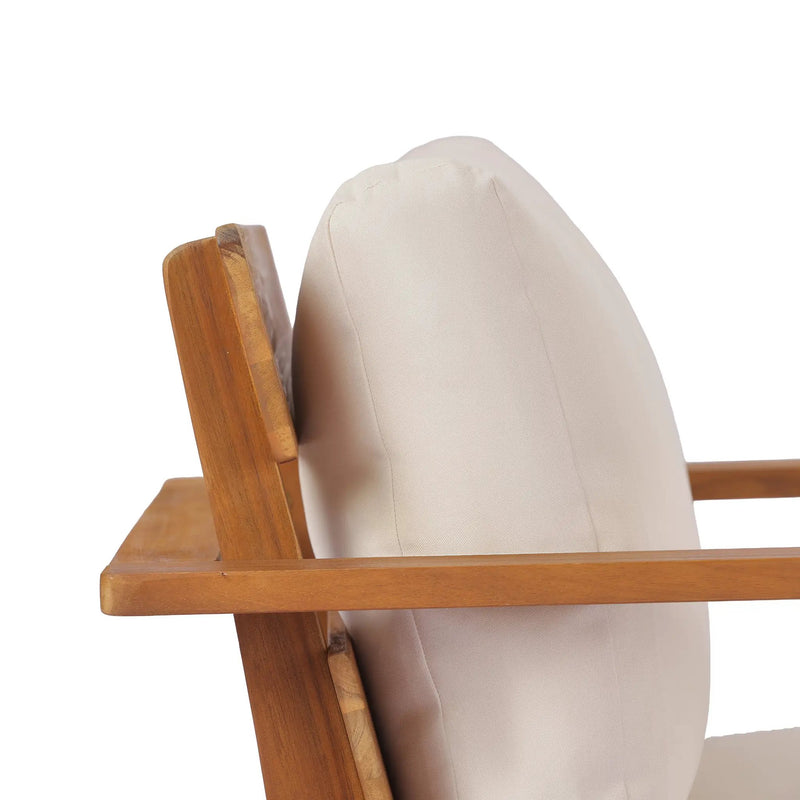 29.5' Mid-Century Modern Acacia Wood Outdoor Club Chair by HouseOfZazla