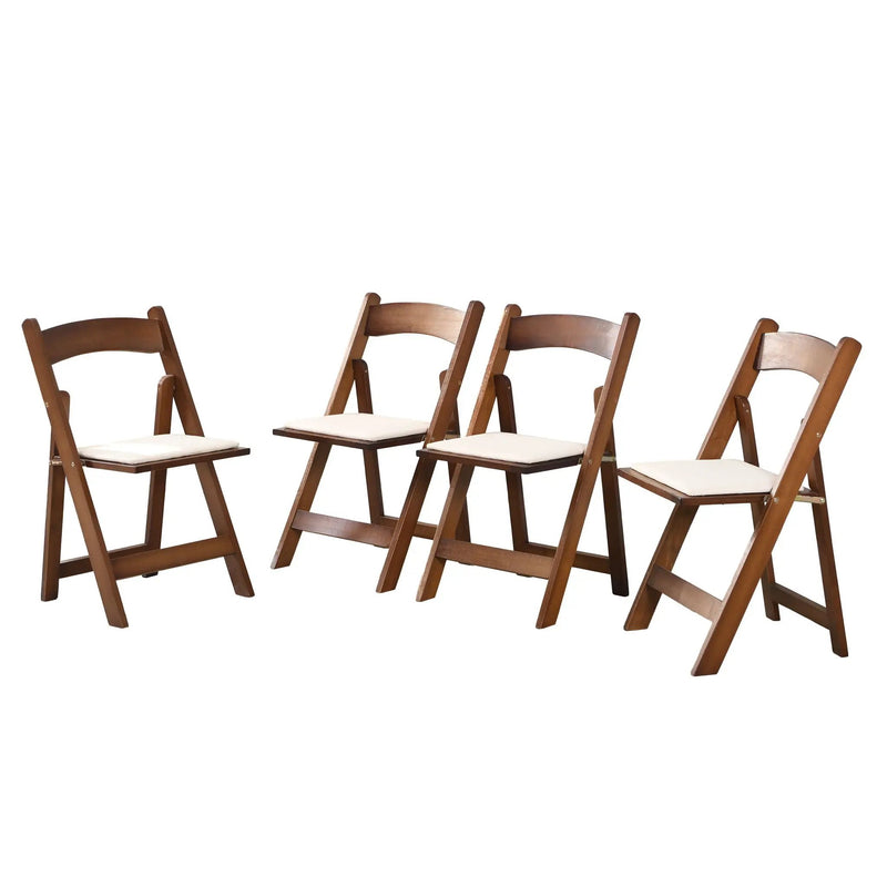 Solid Wood Upholstered Folding Chair Set, Dining Room (Set of 4) by Unique Piece Furniture