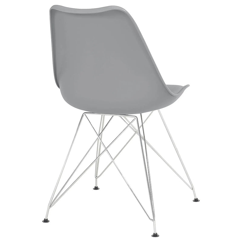 Padded Side Chair And Soft Upholstered Seat (Set of 2) - Gray by HouseOfZazla