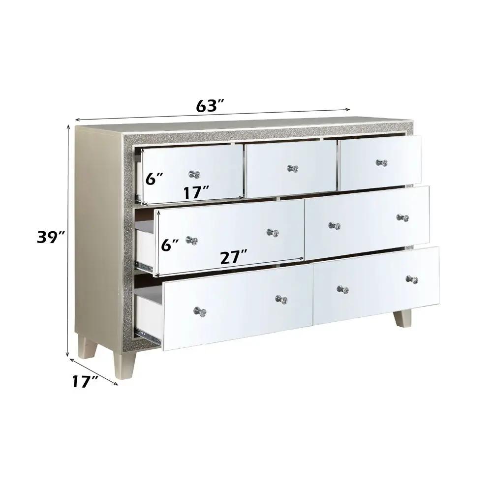 Sliverfluff - Dresser - Mirrored & Champagne by Unique Piece Furniture