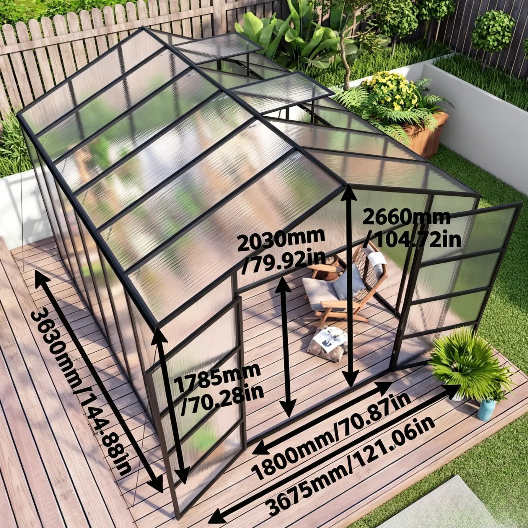 Gain Height Windproof house All Season Outdoor Garden Shelter by HouseOfZazla