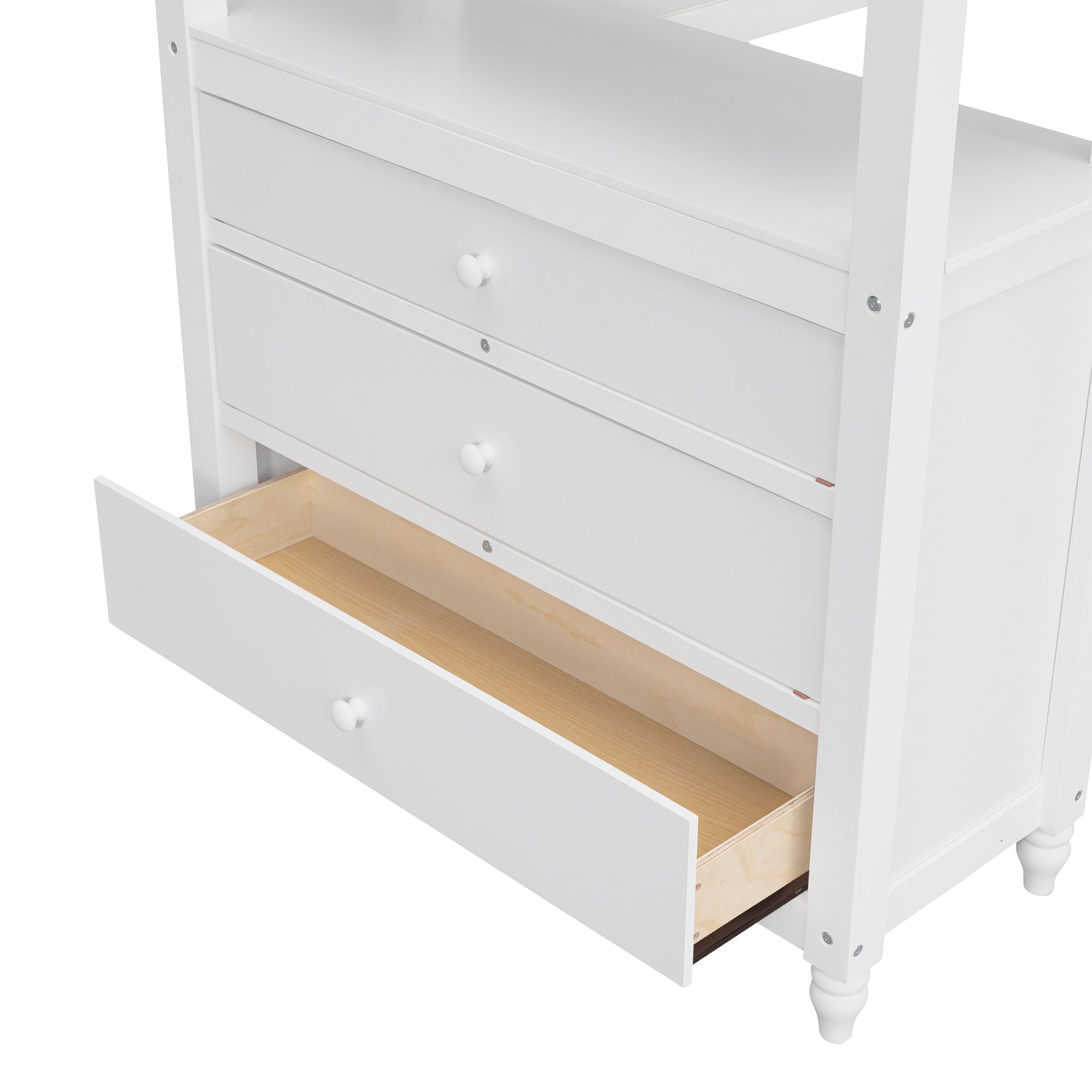 Loft Bed With Drawers With Desk And Shelves by HouseOfZazla