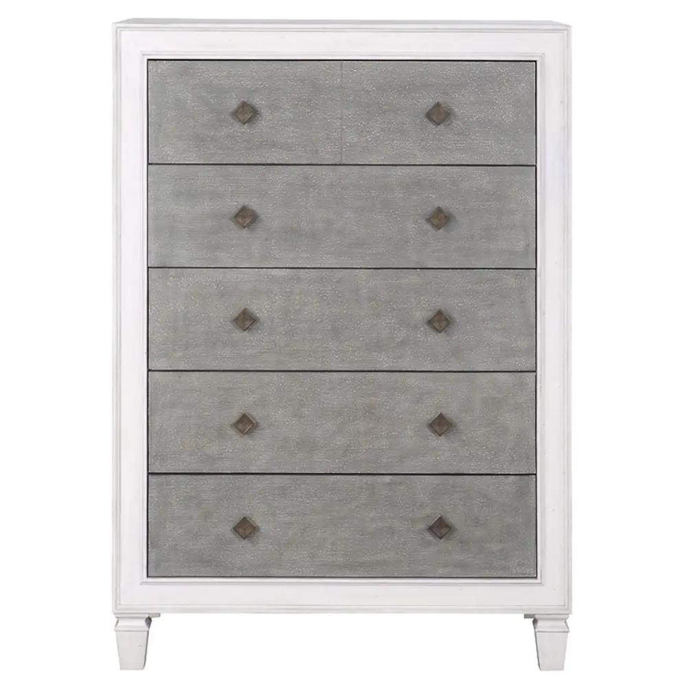 Katia - Chest - Rustic Gray & Weathered White by Unique Piece Furniture