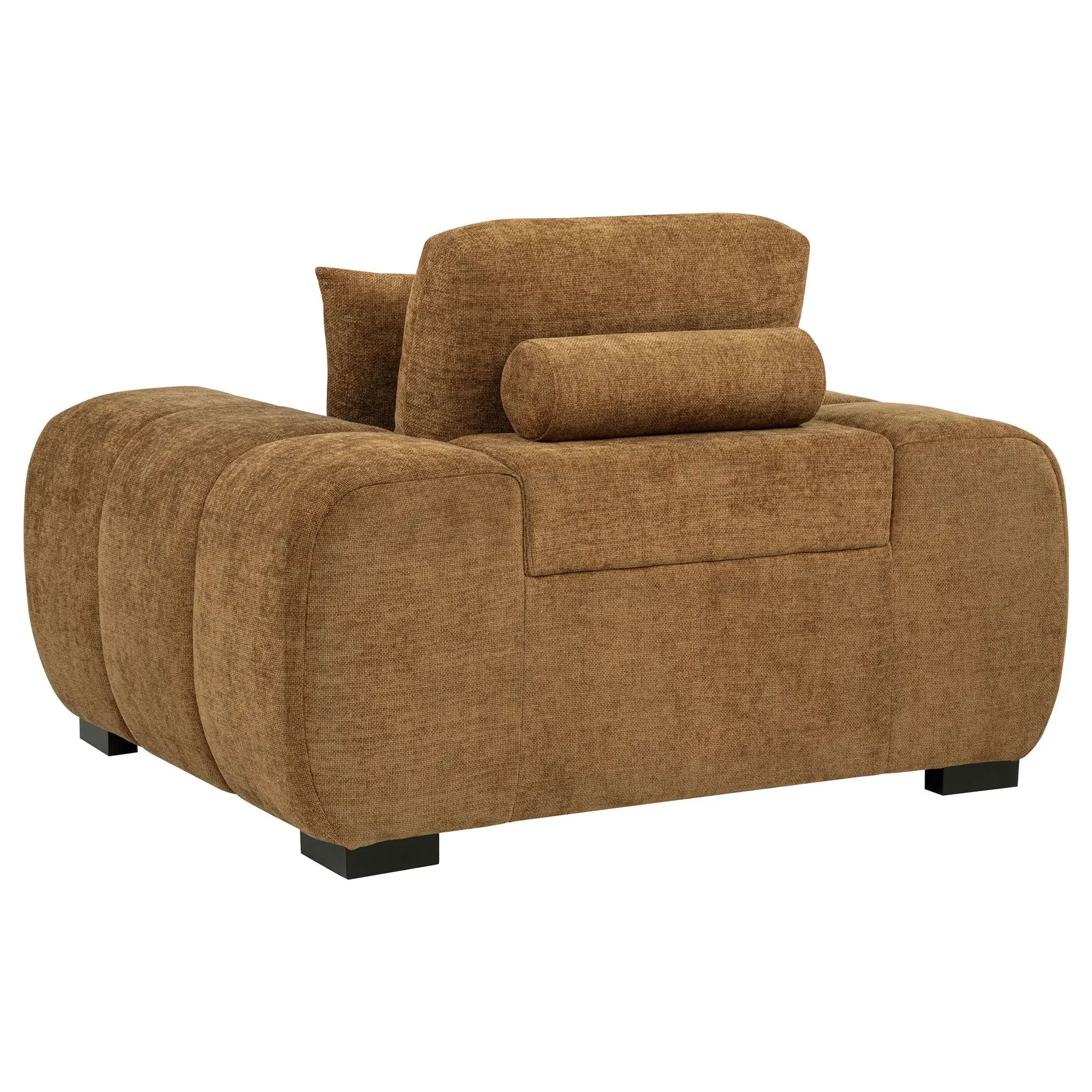 Octavia Upholstered Track Arm Accent Chair Amber by Unique Piece Furniture