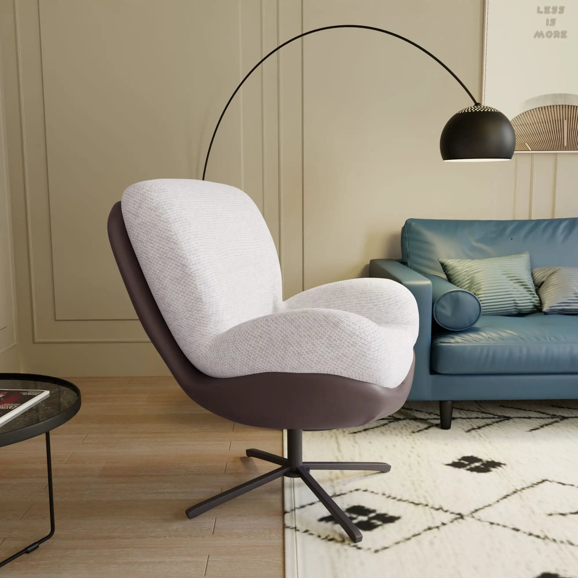 360° Swivel Office Chair, No Wheels by HouseOfZazla