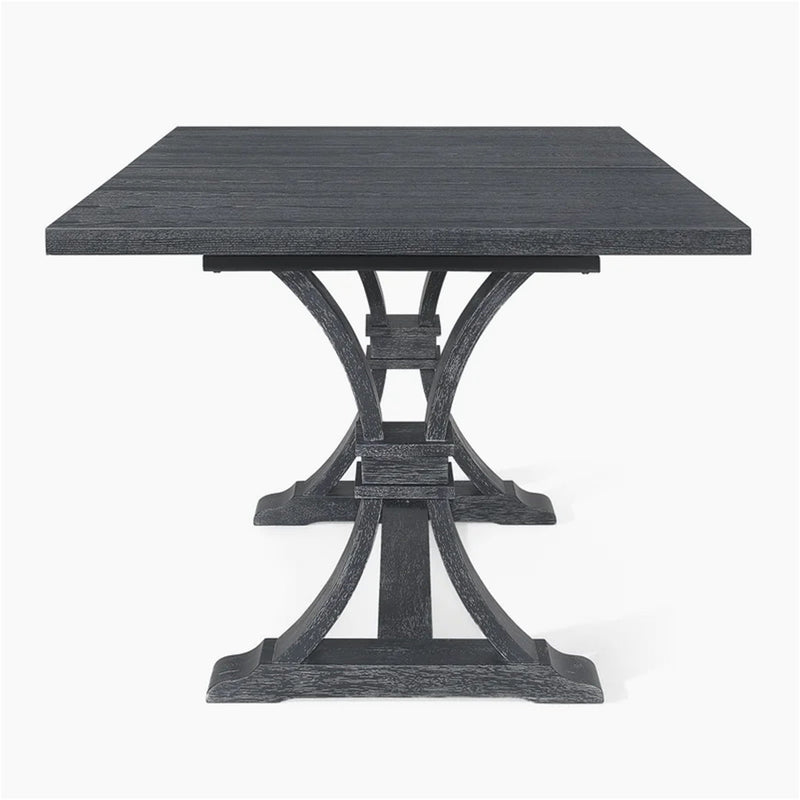 Devingo Extendable Dining Table Rustic Style - Gray by HouseOfZazla
