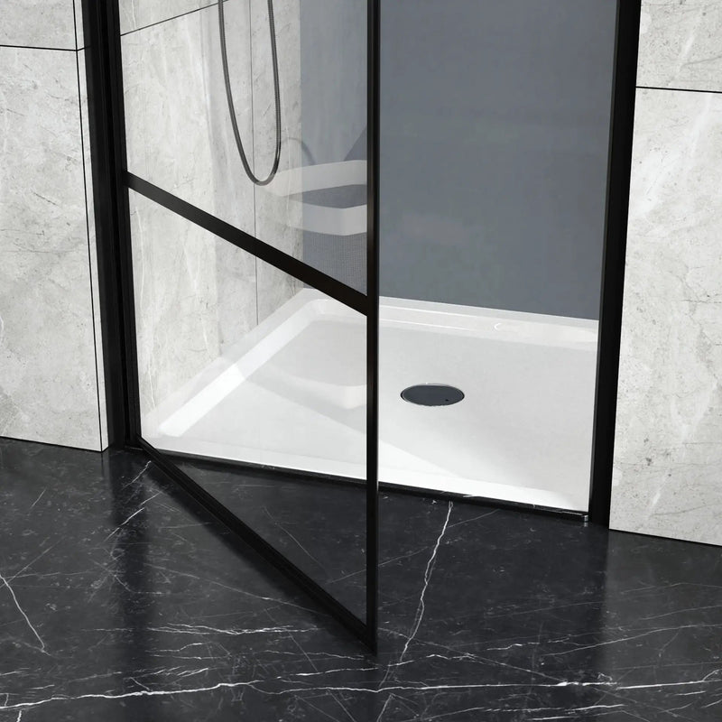 Goodyo - Centered Drain Shower With 3-Side Tile Flanges - White by HouseOfZazla