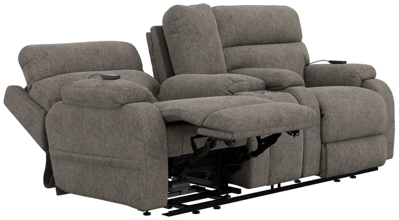 Regenerator - Dual Lift Power Headrest Console Loveseat With CR3 Heat/Massage/Lumbar/Zero Gravity by Unique Piece Furniture