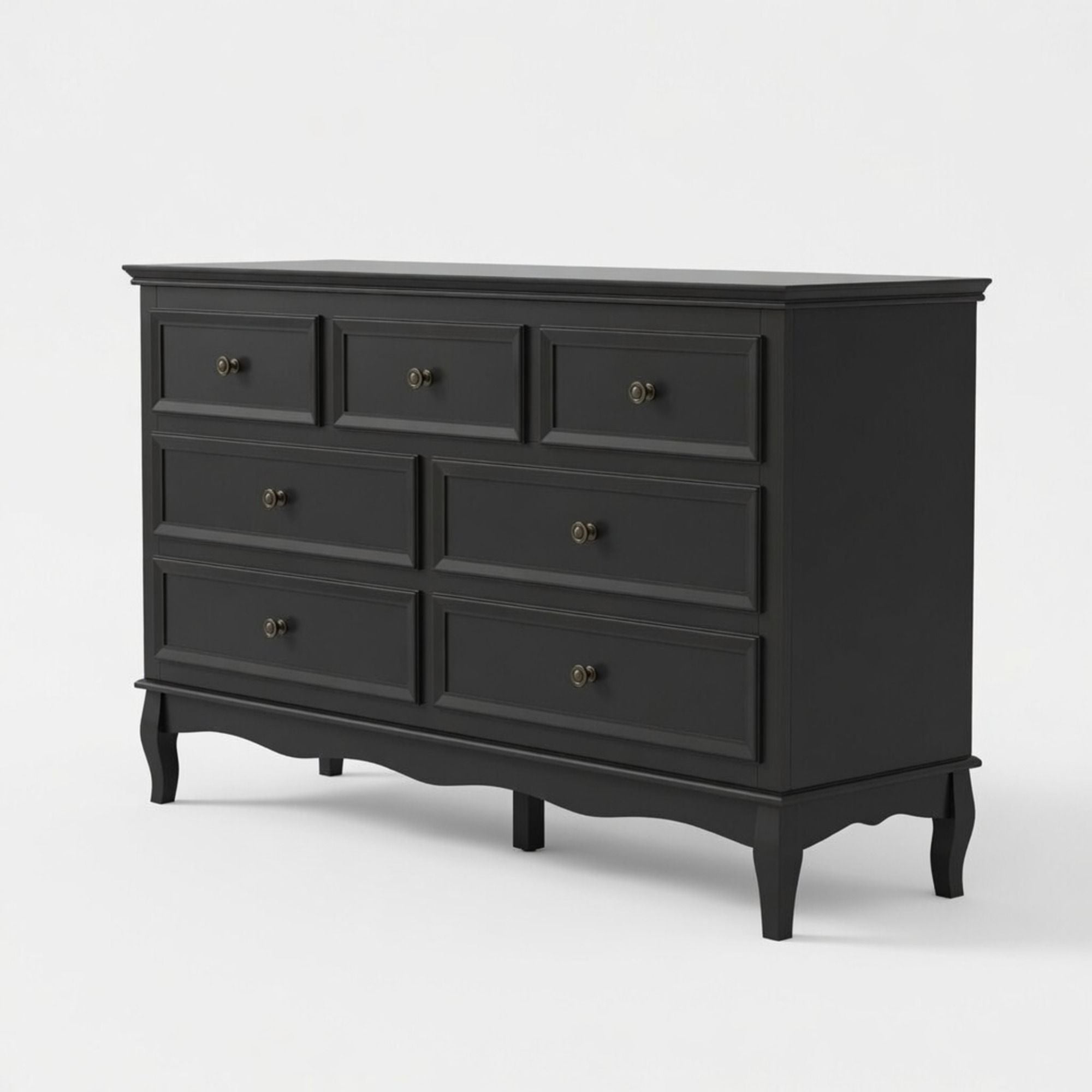 7 Drawer Dresser, Storage Chest - Black by HouseOfZazla
