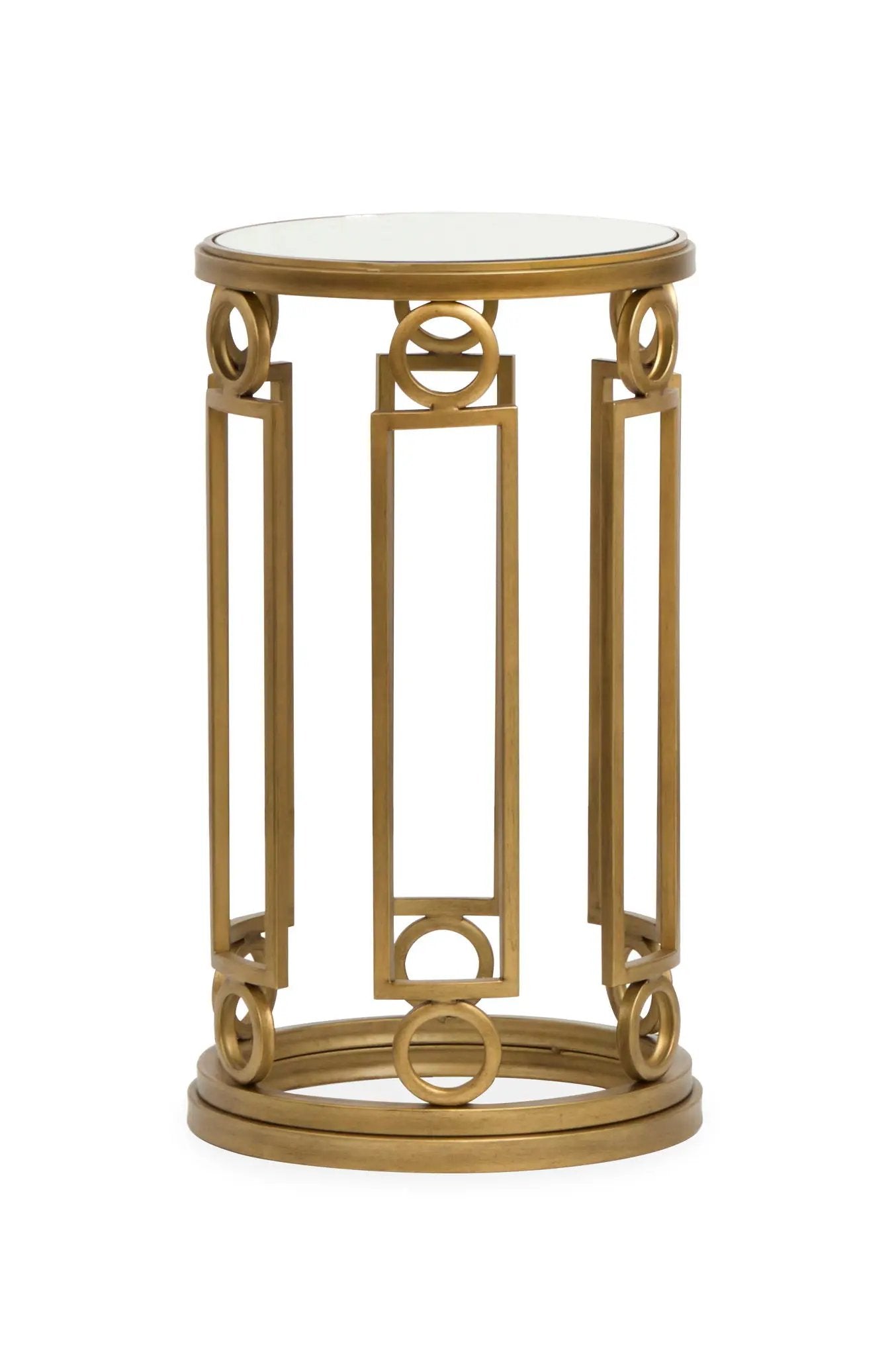 Lorena - Round Accent Table - Burnished Brass by Unique Piece Furniture