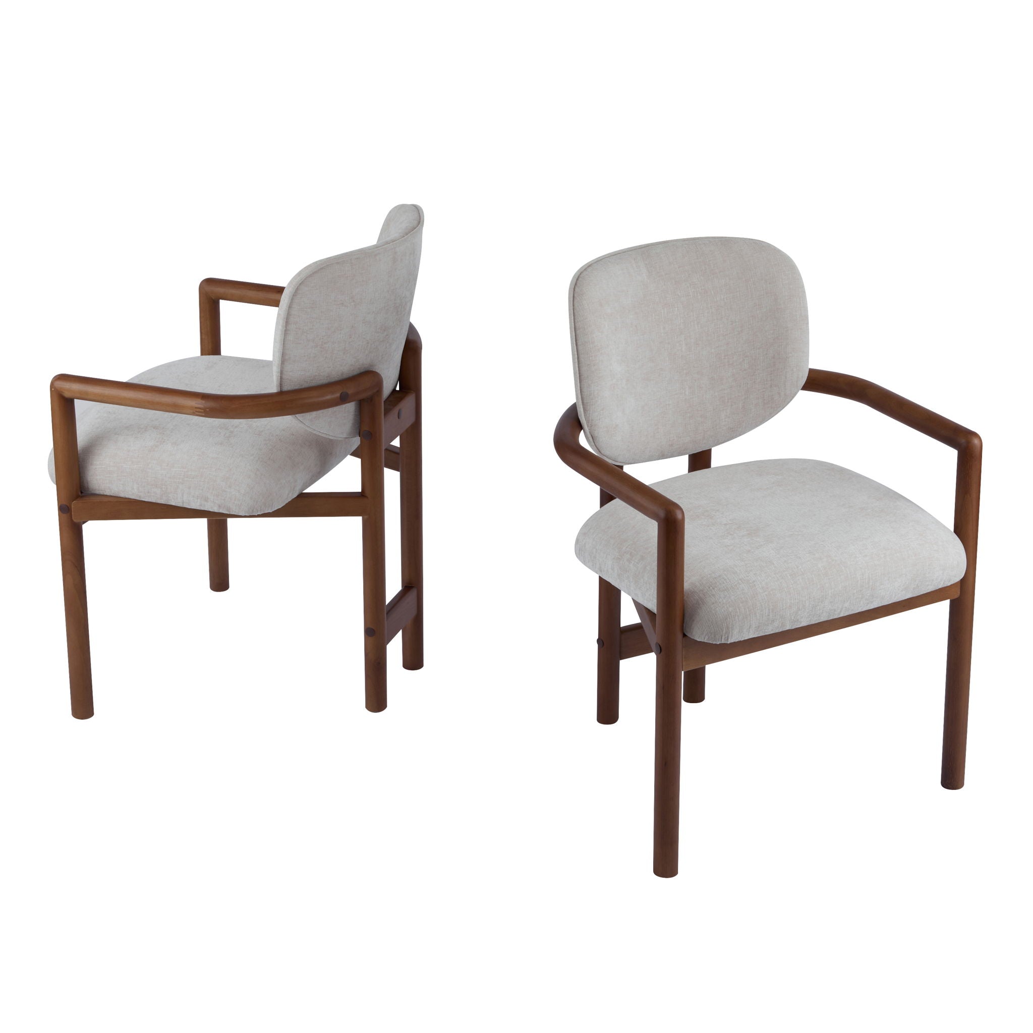 Upholstered Arm Dining Chairs (Set of 2) by HouseOfZazla
