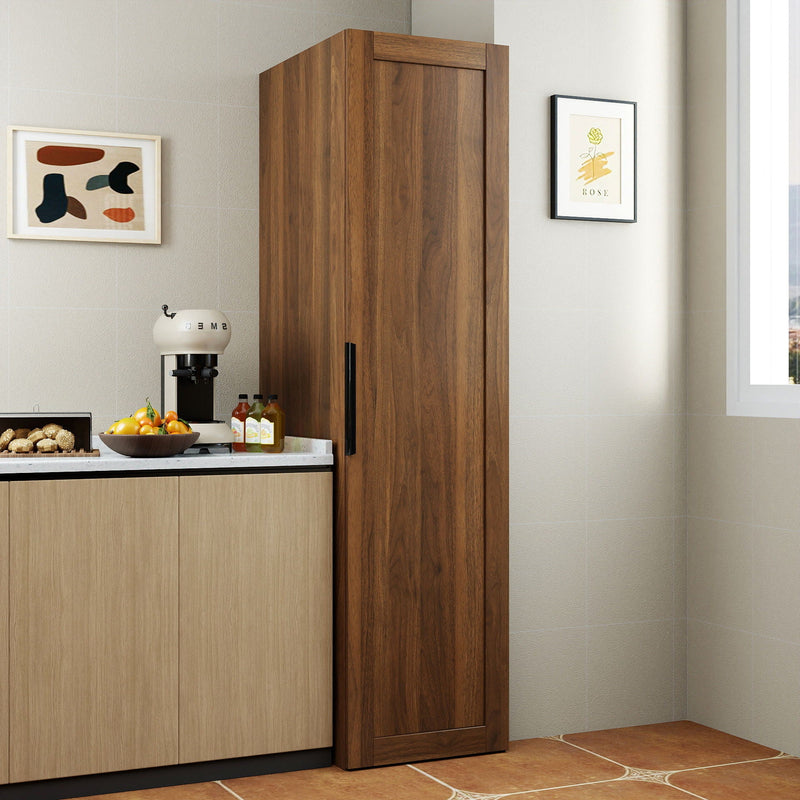 Freestanding Buffet Cupboards Sideboard With Doors & Shelves, Kitchen Pantry Storage Cabinet - Walnut by HouseOfZazla