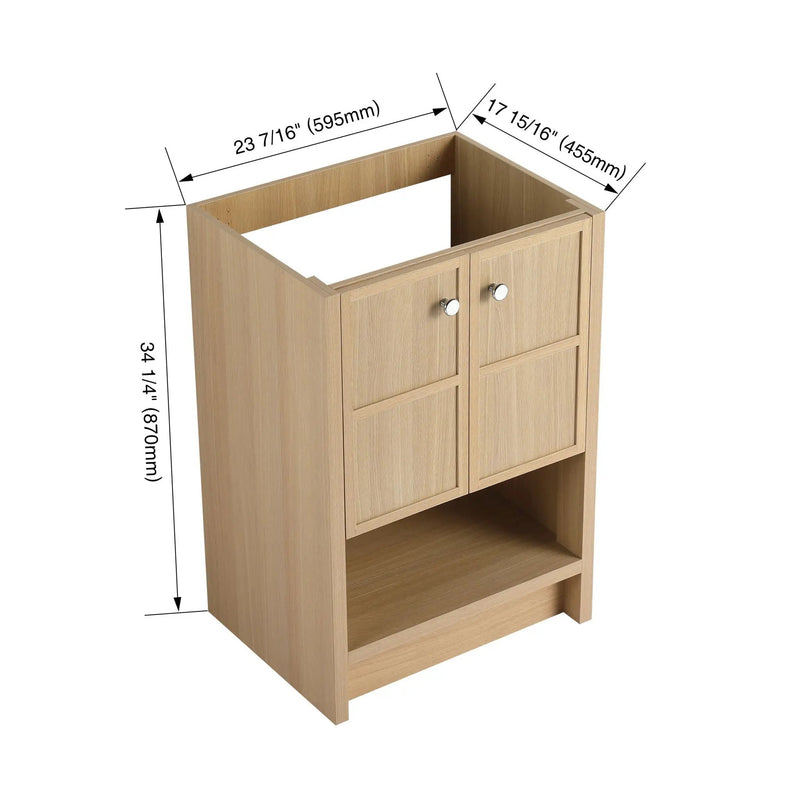 Modern Freestanding Bathroom Vanity With 2 Soft Closing Doors by HouseOfZazla