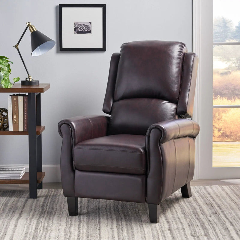 Memphis - Standard Recliner Club Chair - Burgundy by Unique Piece Furniture