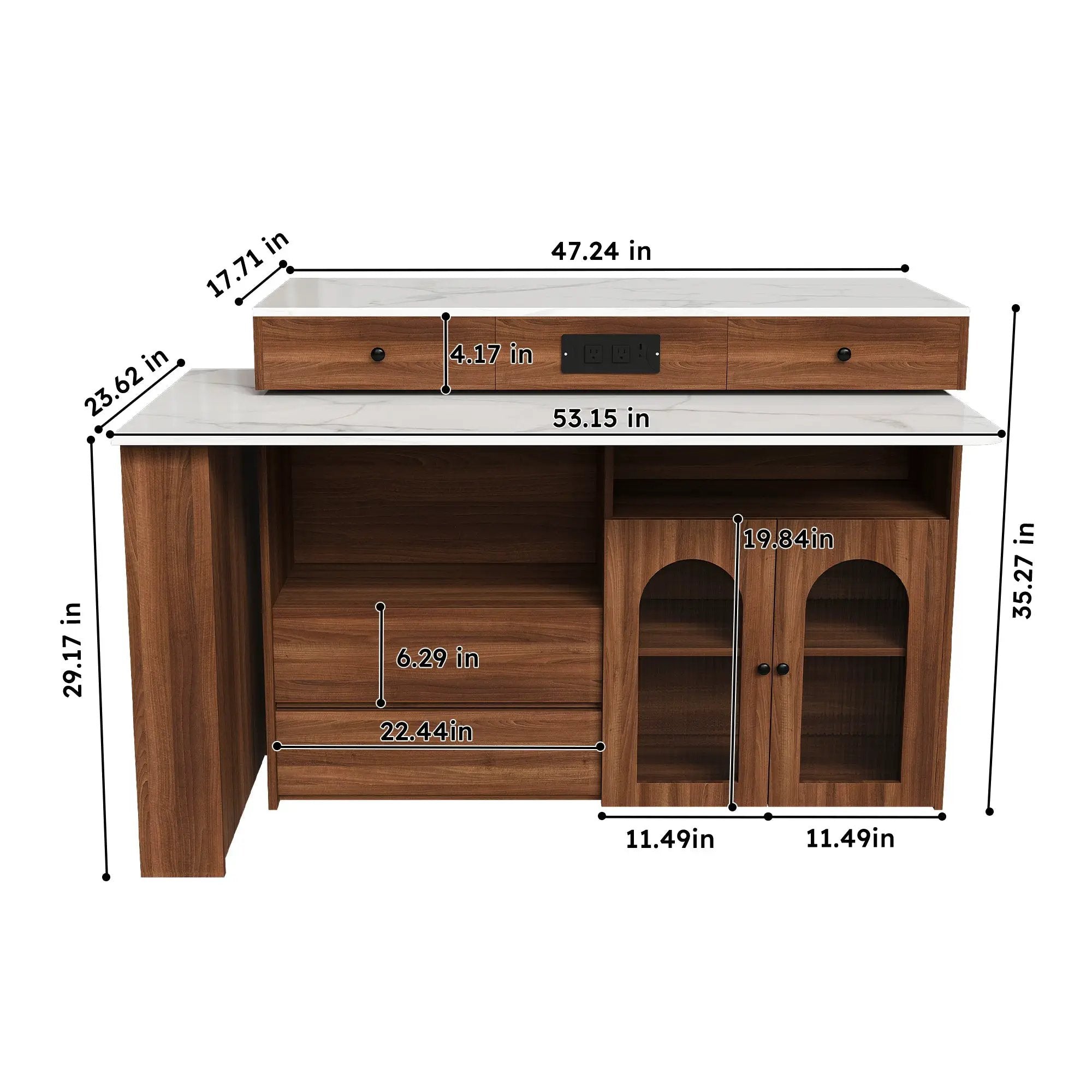 Extendable Kitchen Island with Rotating Table by HouseOfZazla