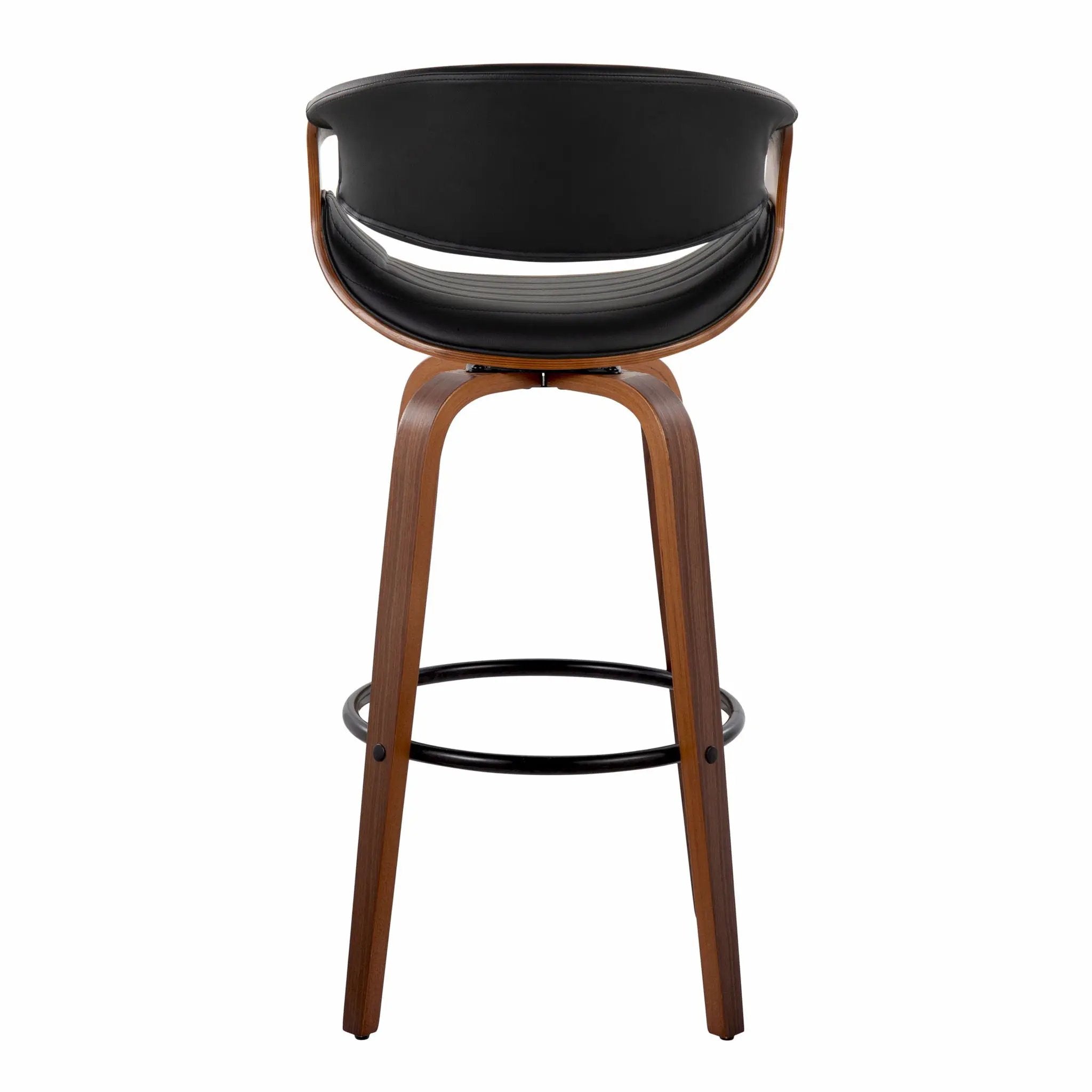 Symphony - Mid Century Modern Fixed Height Barstool With Swivel And Round Footrest (Set of 2) by Unique Piece Furniture