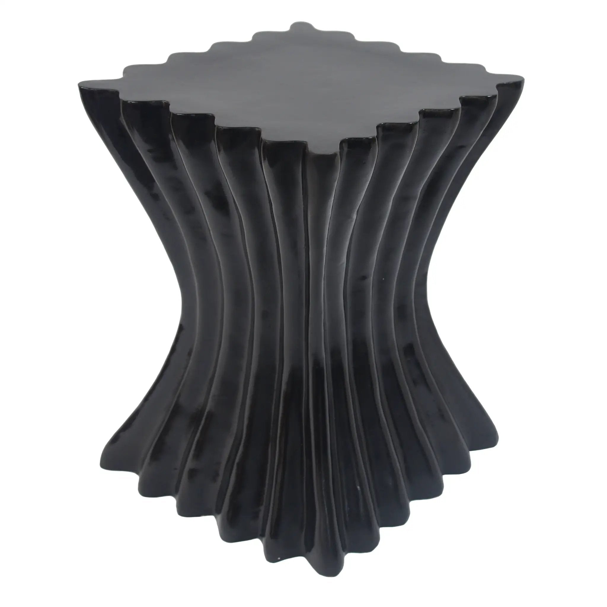 Outdoor Side Table, Wave Design End Table by HouseOfZazla
