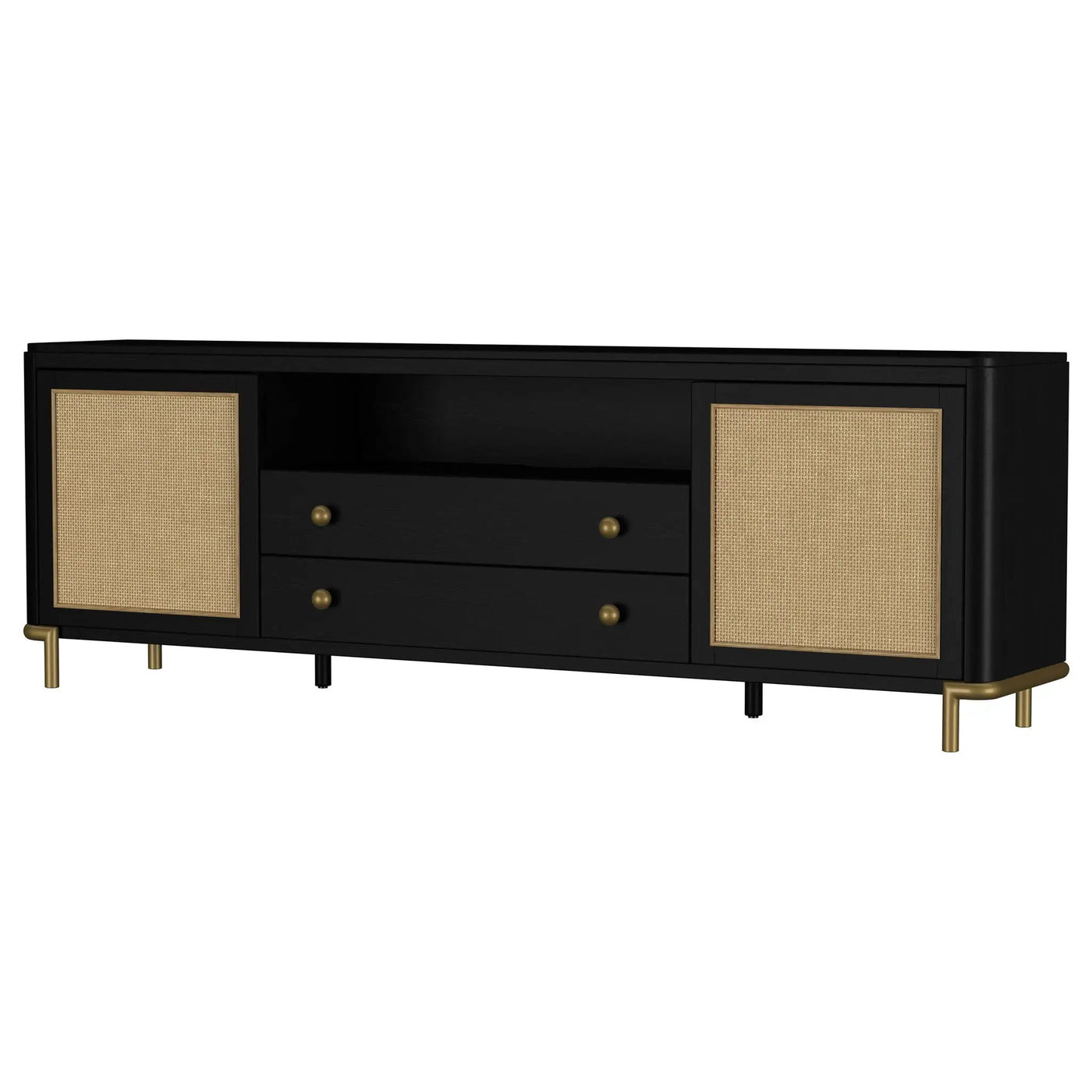 Benson - 2 Door TV Stand With Dual Drawers by HouseOfZazla