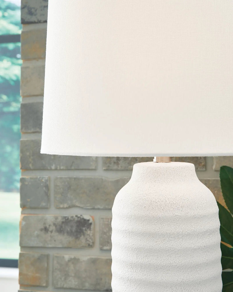Vauville - Poly Table Lamp (Set of 2) - White by Unique Piece Furniture