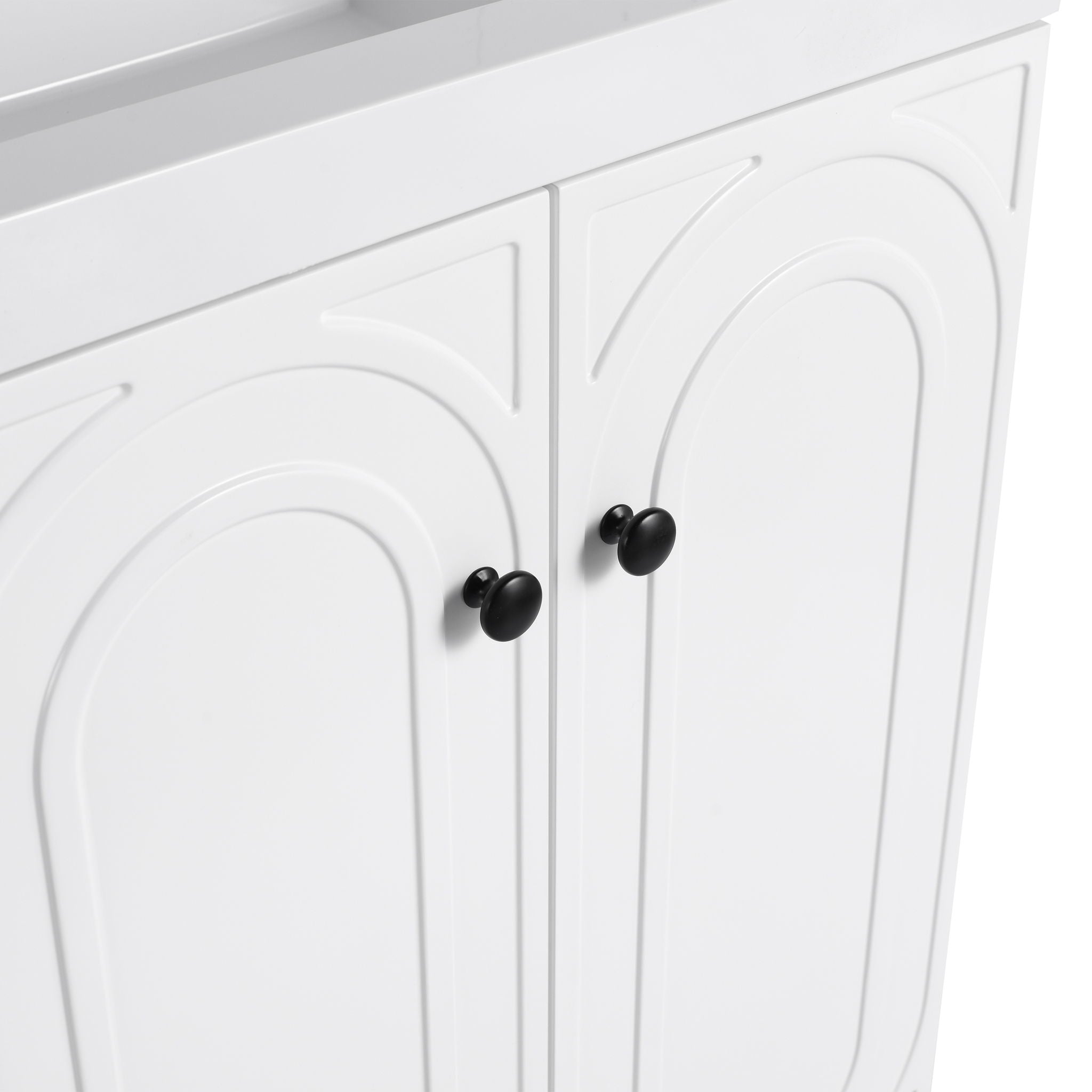 Modern Freestanding Bathroom Vanity With Soft Close Cabinet Doors by HouseOfZazla