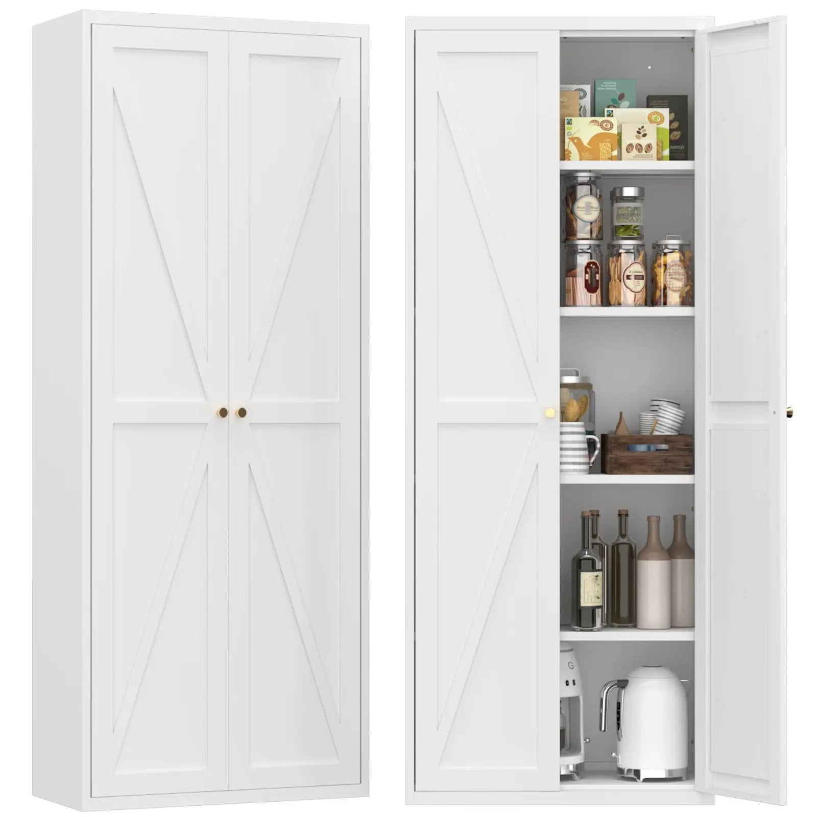 Adjustable 2 Door Storage Cabinet With Adjustable Shelves by Unique Piece Furniture