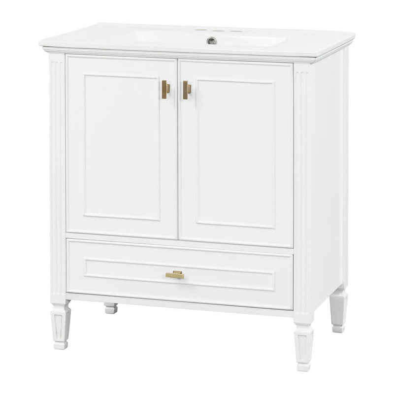 Freestanding Vanity With 1 Drawer & 2 Soft Close Doors With Door Mounted Storage by HouseOfZazla