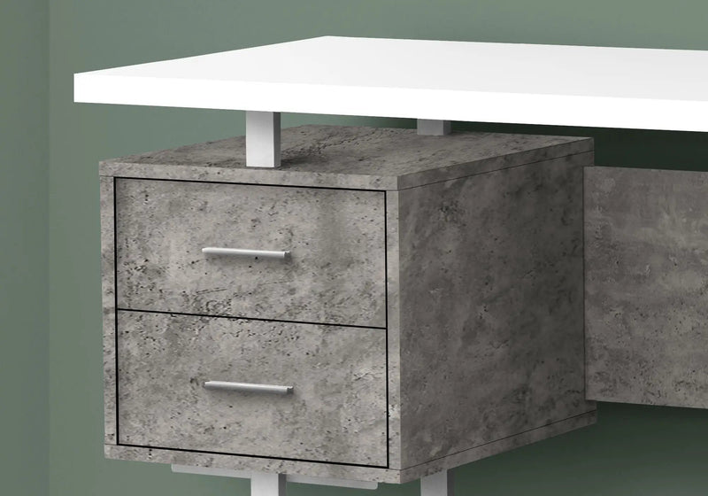 Computer Desk For Home Office, Laptop, Left, Right Set - Up, Storage Drawers, Contemporary & Modern by Unique Piece Furniture