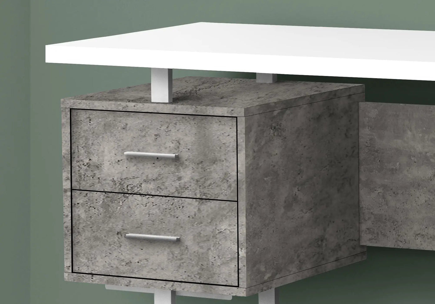 Computer Desk For Home Office, Laptop, Left, Right Set - Up, Storage Drawers, Contemporary & Modern by Unique Piece Furniture