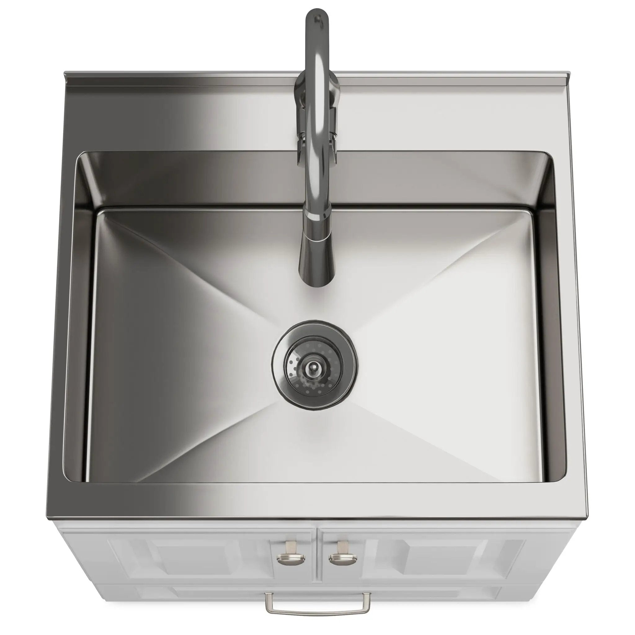 Lawrence - Laundry Cabinet With Faucet And Stainless Steel Sink by Unique Piece Furniture