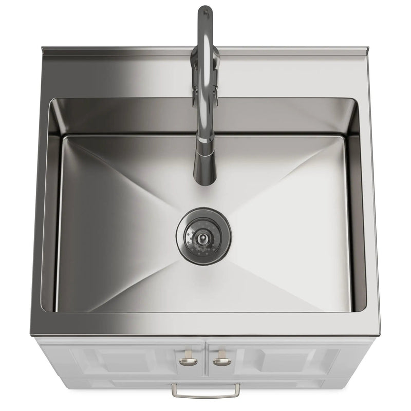 Lawrence - Laundry Cabinet With Faucet And Stainless Steel Sink by HouseOfZazla