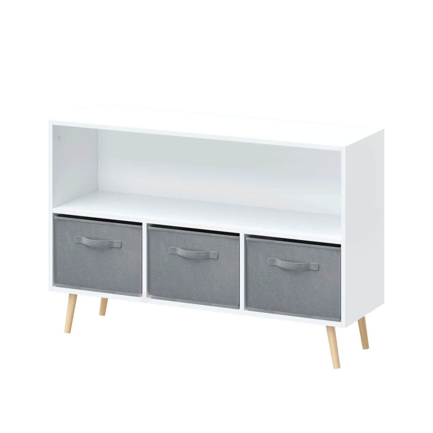 Bookcase With Collapsible Drawers, Book Display Organizer by Unique Piece Furniture