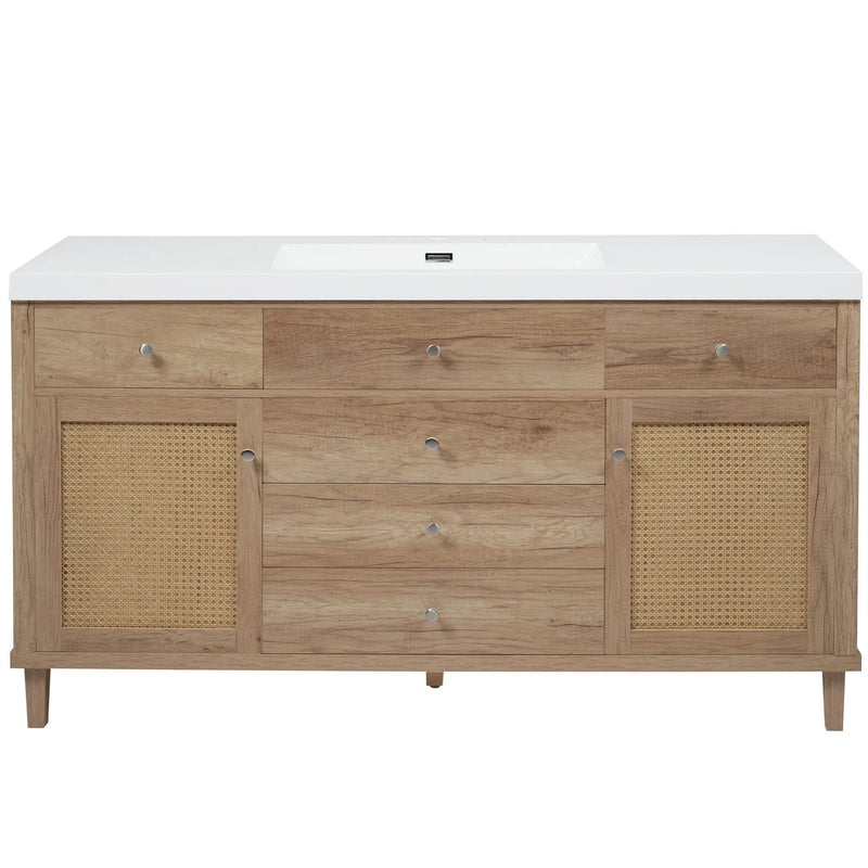 Bathroom Vanity With Sink, 5 Legs, Soft Close Drawers by HouseOfZazla